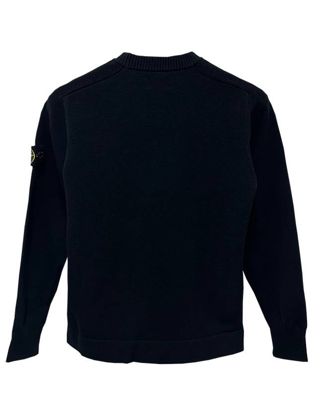 Kids Wappen Patch Wool Knit Sweater Black 7716505A7 V0029 - STONE ISLAND - BALAAN 3