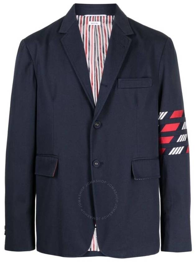 4 Bar Unconstructed Jacket Navy - THOM BROWNE - BALAAN 2