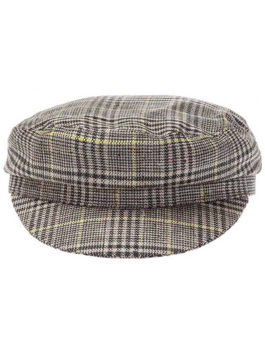 Isabel Marant GRAY CHECKED FLAT CAP - ISABEL MARANT - BALAAN 2