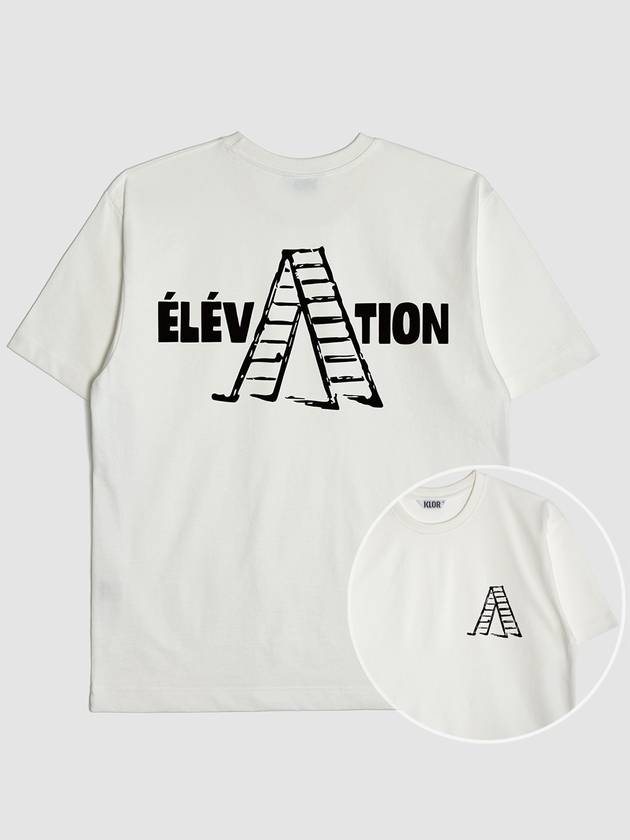 UNISEX Elevation Graphic Short Sleeve T Shirt CREAM WHITE - KLOR - BALAAN 2