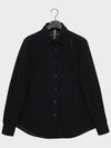 Cotton Lace Long Sleeve Shirt Black - NOIRER - BALAAN 3