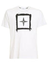 Stencil Two Logo Short Sleeve T-Shirt White - STONE ISLAND - BALAAN 3