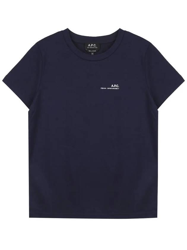 Item Logo Crew Neck Short Sleeve T-Shirt Navy - A.P.C. - BALAAN 7