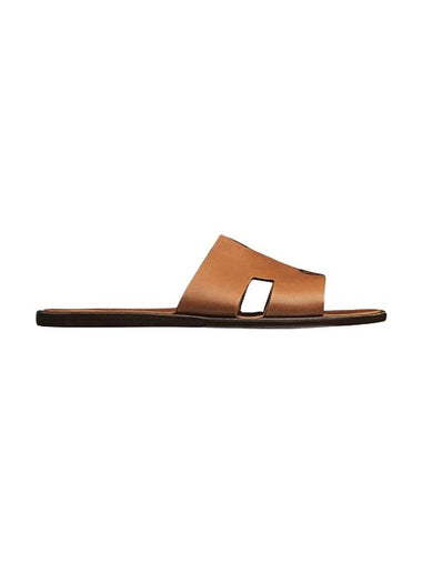 Izmir Leather Sandals Marron Glaze - HERMES - BALAAN 1