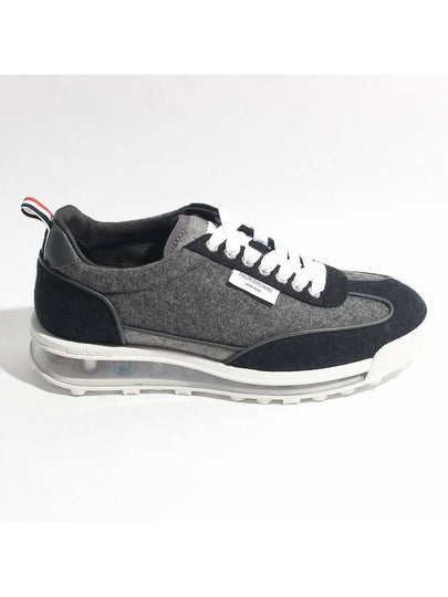 Flannel Clear Sole Low Top Sneakers Grey - THOM BROWNE - BALAAN 2