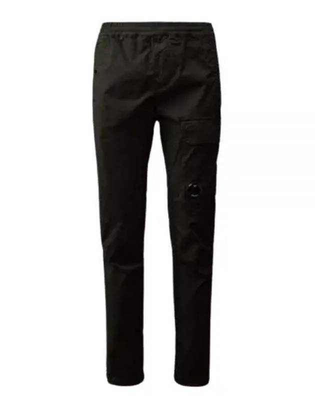 Twill Stretch Regular Utility Straight Pants Black - CP COMPANY - BALAAN 2