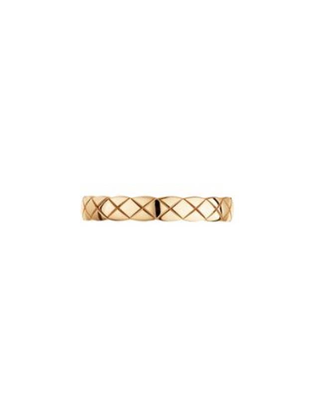 Coco Crush Quilted Motif Mini Ring Gold - CHANEL - BALAAN 4