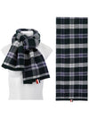 Tartan wool cashmere muffler UKS008A 310 - THOM BROWNE - BALAAN 1