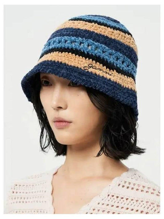 Crochet Mix Bucket Hat Multico lour Domestic Product GM0024052059253 - GANNI - BALAAN 1