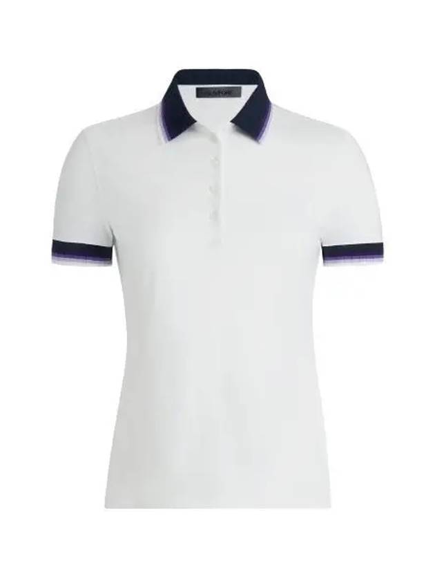 Women's Contrast Silky Tech Nylon Polo Shirt Snow - G/FORE - BALAAN 2