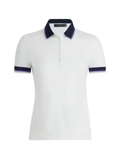 Women's Contrast Silky Tech Nylon Polo Shirt Snow - G/FORE - BALAAN 2