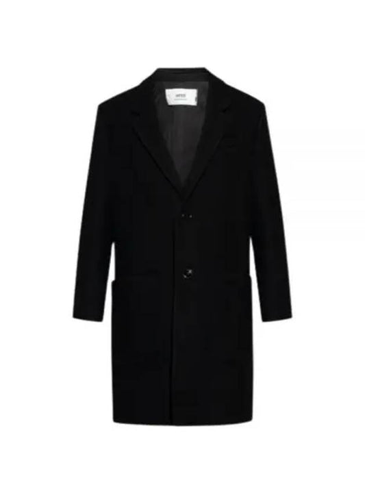 wool single coat black - AMI - BALAAN 2