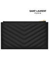 Monogram Quilted Clutch Bag Black - SAINT LAURENT - BALAAN 4