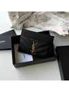 Gold Hardware Matelasse Caviar Leather Card Wallet Black - SAINT LAURENT - BALAAN 2