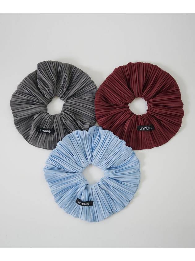 PLEATED BIG SCRUNCHIE BURGUNDY - UNMUTE - BALAAN 5