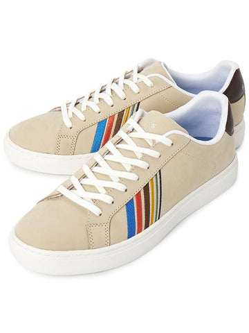 Rex Sports Striped Leather Low Top Sneakers Beige - PAUL SMITH - BALAAN 1