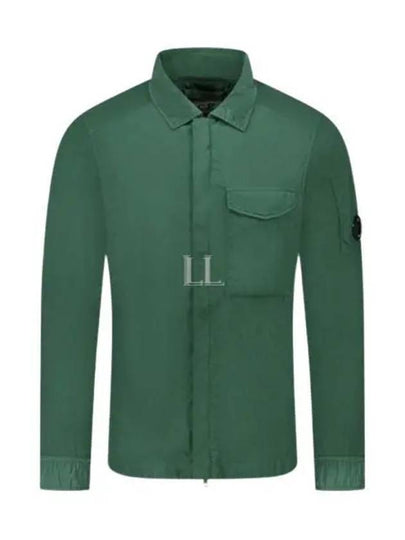 Chrome-R Pocket Over Long Sleeve Shirt Green - CP COMPANY - BALAAN 2