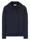 Wappen Patch Cotton Fleece Hoodie Navy - STONE ISLAND - BALAAN 2