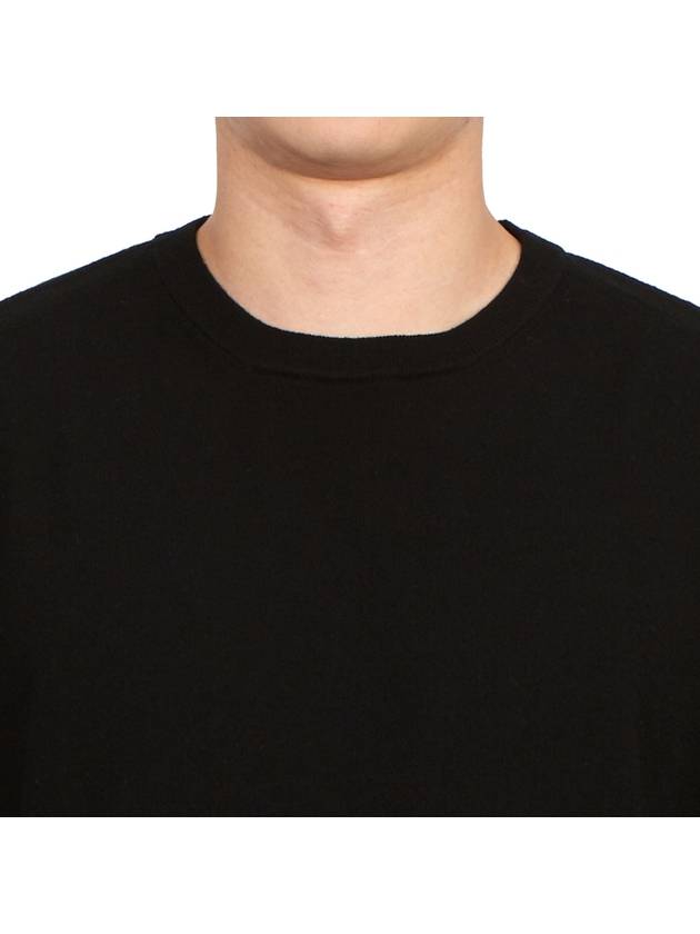 Lens Wappen Wool Knit Top Black - CP COMPANY - BALAAN 7