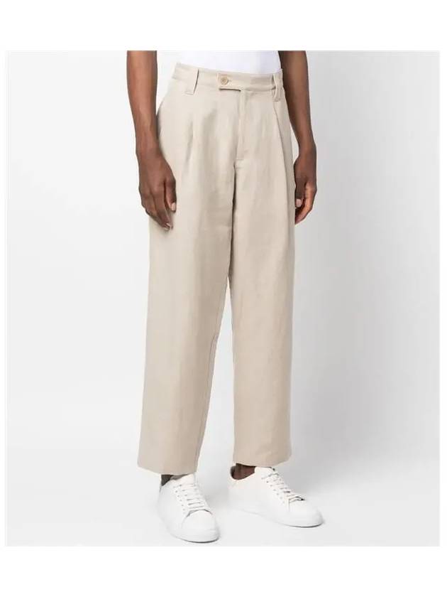 Renato Linen Cotton Straight Pants Beige - A.P.C. - BALAAN 5