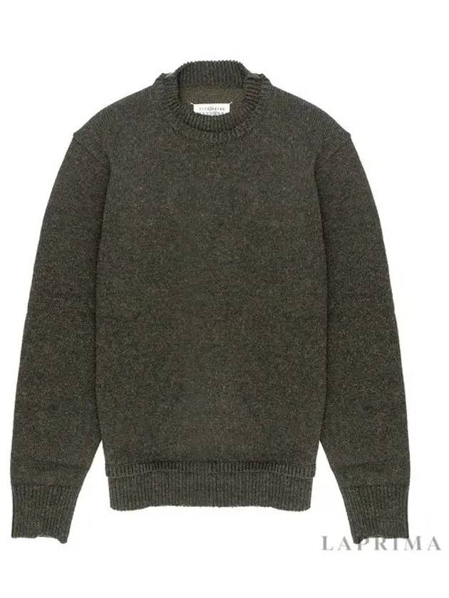 Back Stitch Elbow Patch Knit Top Charcoal - MAISON MARGIELA - BALAAN 5