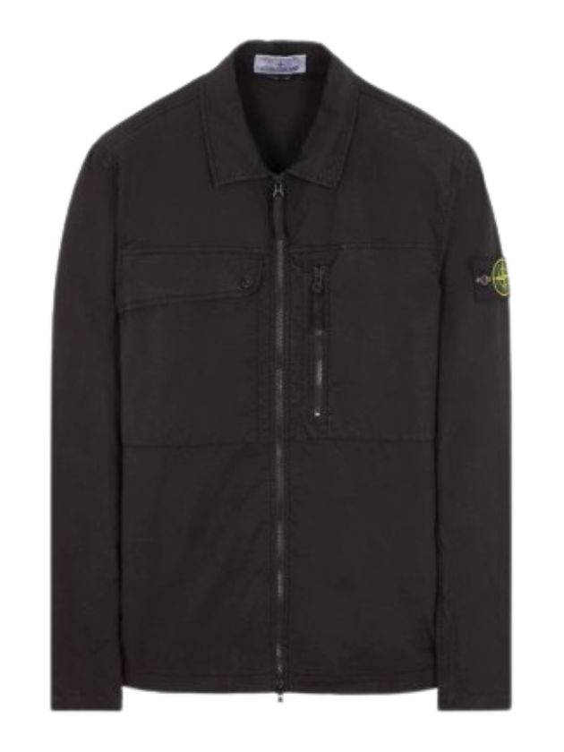 Supima Cotton Twill Stretch-TC Jacket Black - STONE ISLAND - BALAAN 2