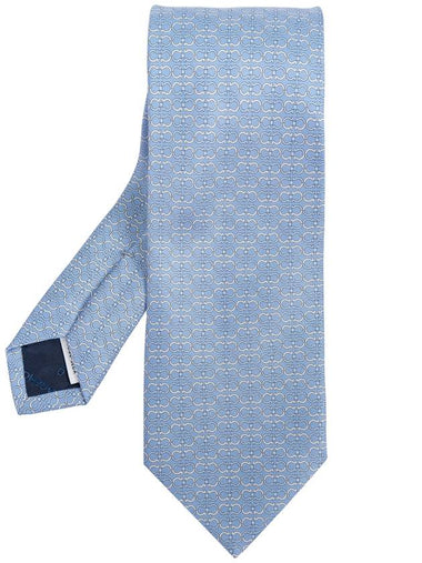 FERRAGAMO Silk Tie, Men's, Light Blue - SALVATORE FERRAGAMO - BALAAN 1