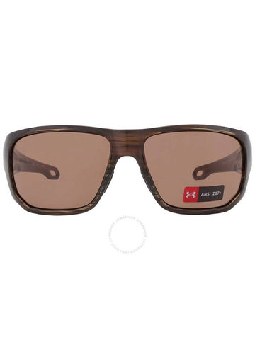 Under Armour Brown Wrap Men's Sunglasses UA ATTACK 2 0W18/H5 63 - UNDER ARMOUR - BALAAN 1