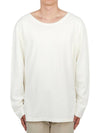 Wide Neck Cotton Long Sleeve T-Shirt Ivory - LEMAIRE - BALAAN 2