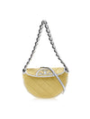 Flaming Pattern Border Crescent Shoulder Bag Lemon - TORY BURCH - BALAAN 1