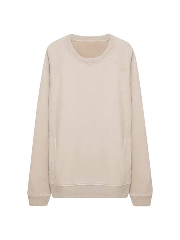 Pocket Back Logo Crew Neck Sweatshirt Beige - TEN C - BALAAN 1