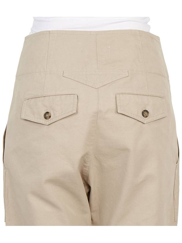 Pralunia High Rise Crop Pants Beige - ISABEL MARANT - BALAAN 10