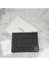 Medium Classic Clutch Bag Caviar Leather & Gold Black - CHANEL - BALAAN 9