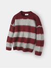 Wool brush striped knit gray - INDUST - BALAAN 10