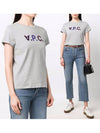 VPC Logo Short Sleeve T-Shirt Grey Purple - A.P.C. - BALAAN 2