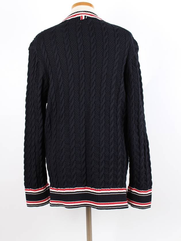 cable cardigan - THOM BROWNE - BALAAN 3