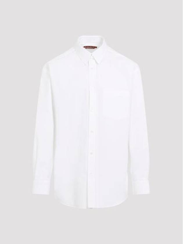 Embossed Cotton Poplin Long Sleeve Shirt White - GUCCI - BALAAN 2