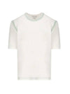 Overlock Parakeet Stitch Cotton Short Sleeve T-Shirt White - BOTTEGA VENETA - BALAAN 1