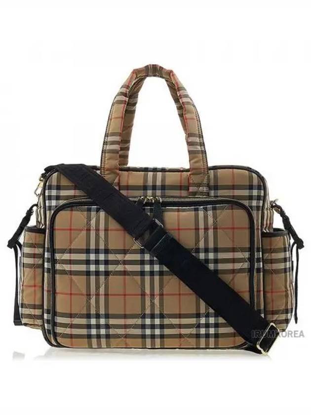 Kids Check Baby Changing Bag Archive Beige - BURBERRY - BALAAN 2