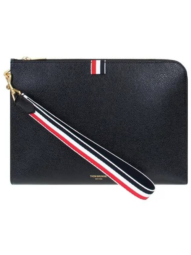 RWB Strap Medium Folio Clutch Black - THOM BROWNE - BALAAN 2