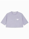 Jeans Overfit Crop Short Sleeve T-Shirt Lavender - CALVIN KLEIN - BALAAN 1