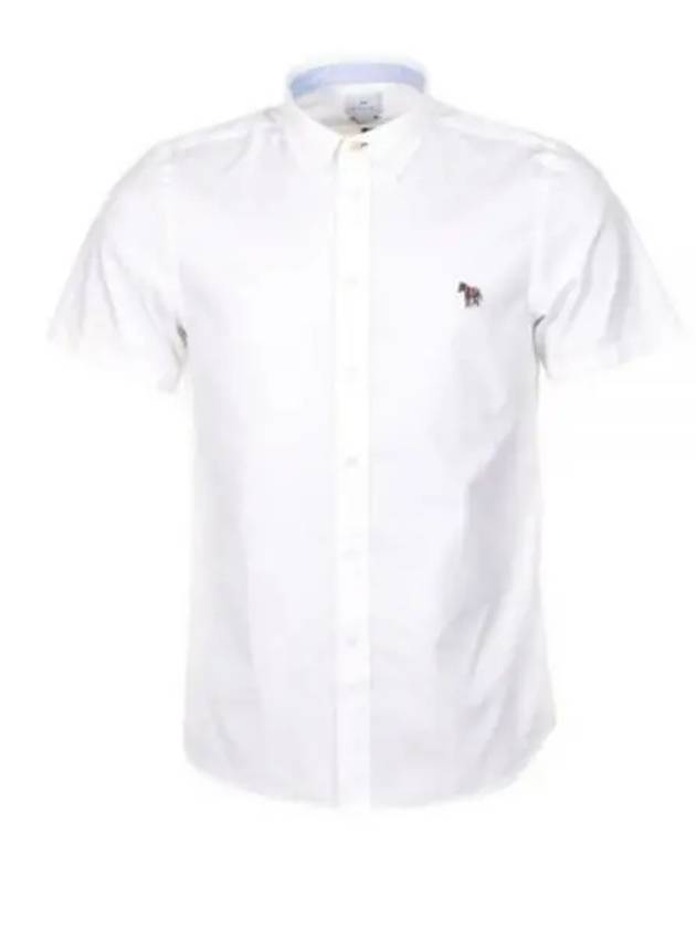 Zebra Embroidery Casual Fit Short Sleeve Shirt White - PAUL SMITH - BALAAN 2