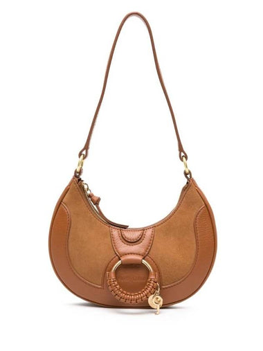 Hana Half Moon Leather Shoulder Bag Brown - CHLOE - BALAAN 1