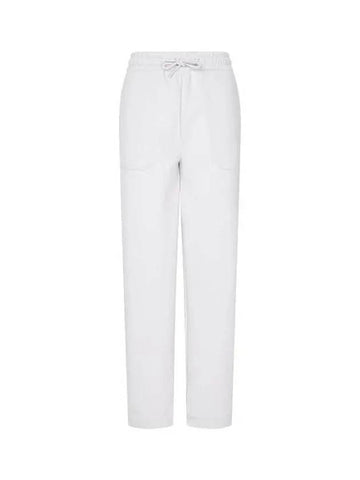 Women s Zipper Slit Drawstring Pants Light Gray 271332 - EMPORIO ARMANI - BALAAN 1