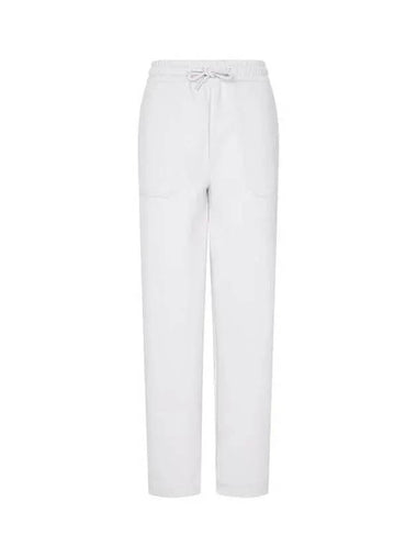 Women s Zipper Slit Drawstring Pants Light Gray 271332 - EMPORIO ARMANI - BALAAN 1