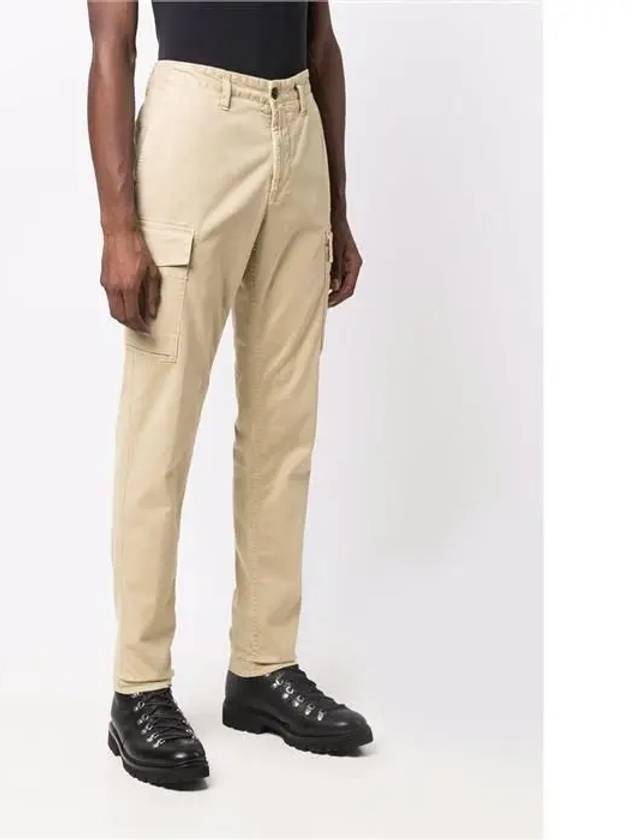 Waffen Patch Cargo Straight Pants Beige - STONE ISLAND - BALAAN 4