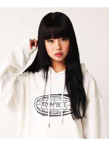 Unisex Script Logo Hoodie White - RESPECT - BALAAN 1