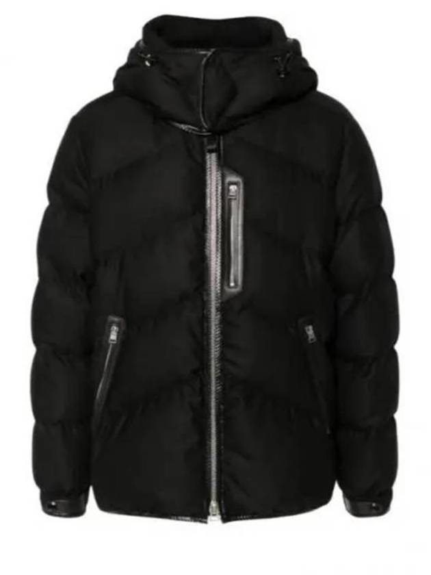 Wool Cashmere Down Jacket Black - TOM FORD - BALAAN 2