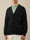 Lens Cotton Cardigan Black - CP COMPANY - BALAAN 6