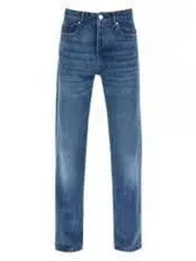 Straight Fit Denim Jeans Blue - AMI - BALAAN 2